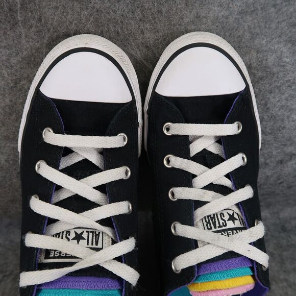 Converse Shoes Girls 3 Sneakers Chuck Taylor All Star Multi Tongue Casual Active - Picture 6 of 16